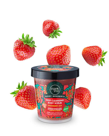 Organic Shop Body Scrub Strawberry Jam με Φράουλες